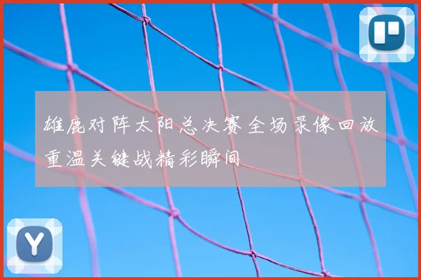 雄鹿对阵太阳总决赛全场录像回放重温关键战精彩瞬间